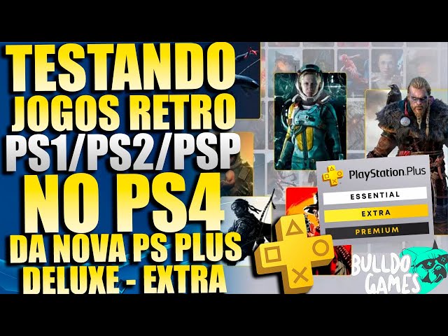 Playstation Plus Extra e Premium - Todos os jogos da PS5, PS4, PS3, PS2,  PS1 e PSP