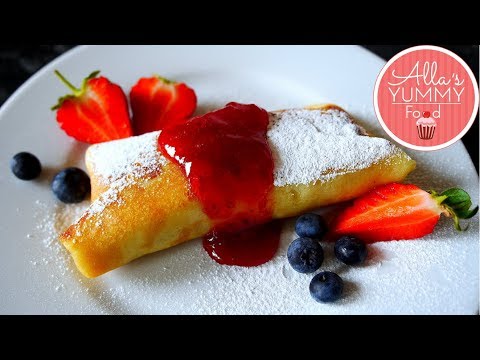 BLINI WITH SWEET CHEESE & RAISINS RECIPE | Блинчики с творогом