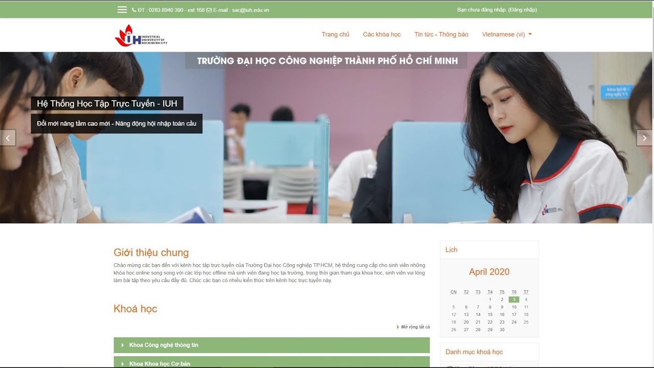 IUH Channel – Hướng dẫn quy trình học trực tuyến Trường Đại học Công nghiệp Tp. Hồ Chí Minh