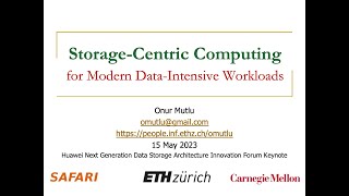 Storage-Centric Computing - Keynote Talk at Huawei Data Storage Architecture Innovation Forum