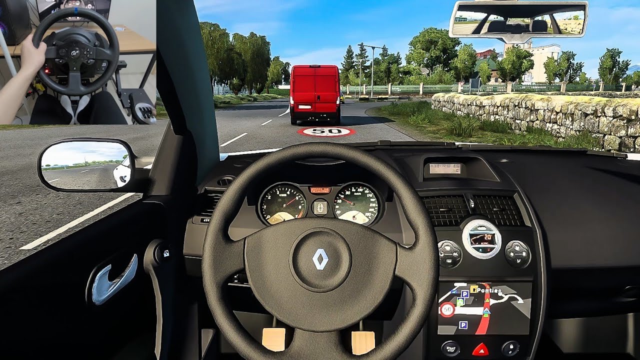 Euro Truck Simulator 2 - Renault Megane II RS [Steering Wheel Gameplay]