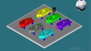 Simulation of Multiple part measurement Programming in  Hexagon CMM with PC-DMIS software.