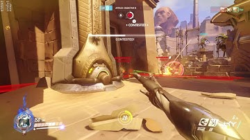 Overwatch - Temple of Anubis Genji Attack(Objective B) - Clutch deflect