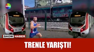 Marmaray'la yarışan adam!