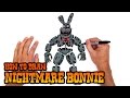 How to Draw Nightmare Bonnie | Five Nights at Freddy's