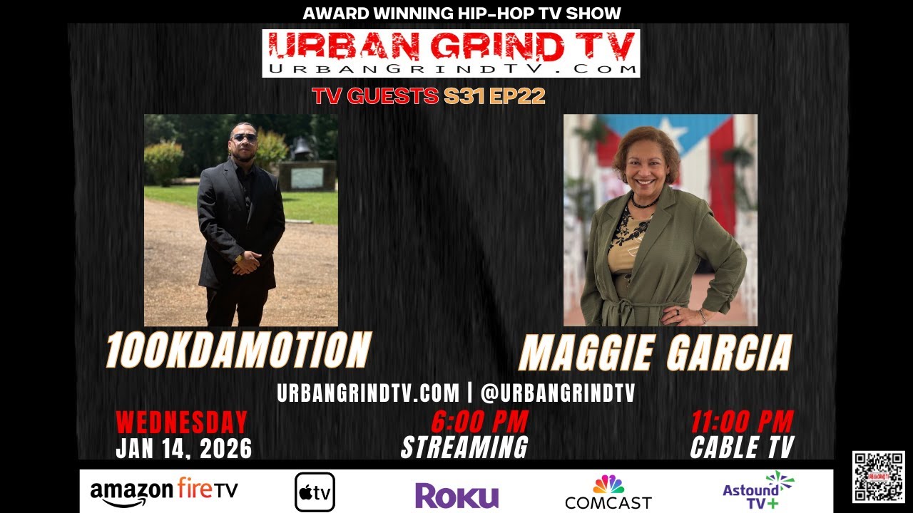 Urban Grind TV S31 Ep22 | 100kDaMotion Live Show & Interview + Maggie Garcia Int.Salsa Congress