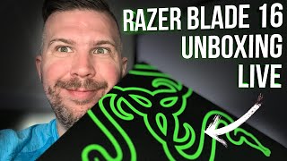 Razer Blade 16 LIVE Unboxing, Basic Benchmarks, Remove Bottom, Display Test, Flex Test, and More!