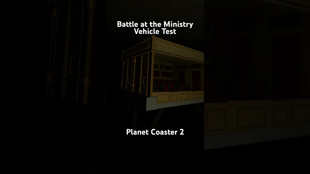 Battle at the Ministry Ride Vehicle Testing | Planet Coaster 2