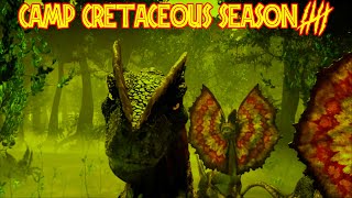 camp cretaceous season 5 scenes DILOPHOSAURUS VS RAPTORS