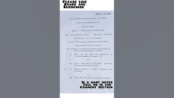 previous year BE.d 1st semester exam question paper 2023#pedagogy of english question