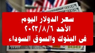 سعر الدولار اليوم الأحد ٦ أغسطس ٢٠٢٣ فى البنوك والسوق السوداء