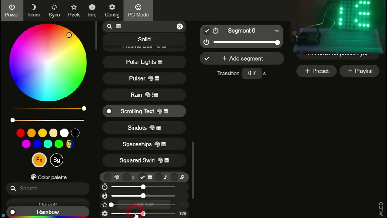 basic WLed 2d matrix setup guide video