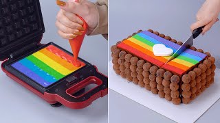 Wonderful Rainbow Cake Decorating Recipe | The Best Chocolate Cake Tutorial | Awesome Cake Idea