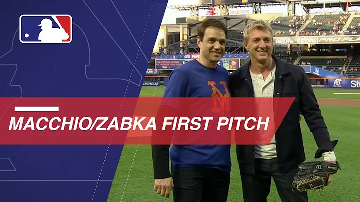 Ralph Macchio throws out first pitch to William Zabka
