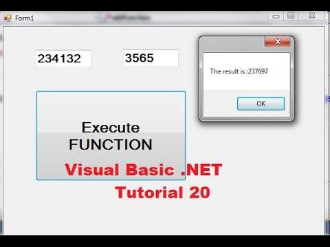 Visual Basic .NET Tutorial 20 - Understanding Function Procedures in VB.NET