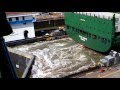 Panama Canal Ship starts engines in lock VID 20140222