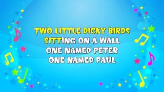 Two Little Dicky Birds | Sing A Long | Nursery Rhyme | KiddieOK