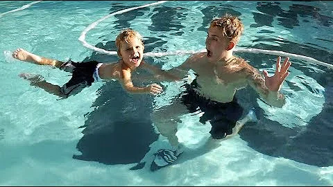 Jake Paul TEACHES Mini Jake Paul HOW TO SWIM!!