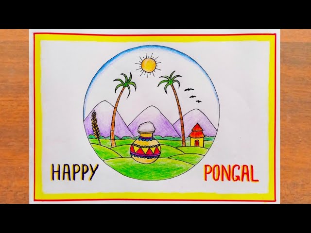 ART UNCLE - Pongal Festival Drawing Step by Step for... | Facebook