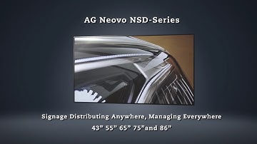 AG Neovo NSD-Series 4K All-in-one Digital Signage Display with Android OS