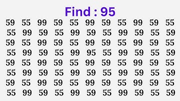 can you find 95 in 1 minute? #wordpuzzlegame #game #mathematics #mindbendingquiz #puzzle