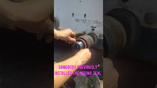 Bobcat replacing axle seal. Bobcat replacing axle seal.