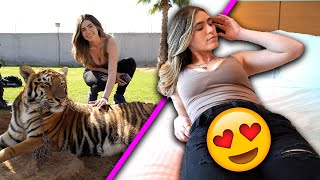 SHE PLAYED WITH THE DANGEROUS BIG CAT IN DUBAI 🐱😍