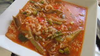 Arroz Caldoso con Verduras al Pimentón