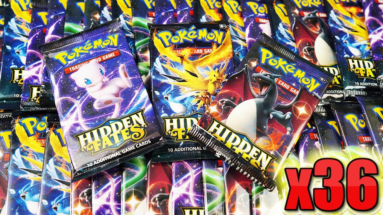 Opening 36x Pokemon Hidden Fates Booster Packs!