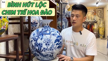 BÌNH HÚT LỘC TÙNG HẠC DIÊN NIÊN - BÌNH TRANG TRÍ - GỐM BÁT TRÀNG .