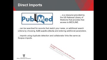 DigitalMeasures, Importing Publications
