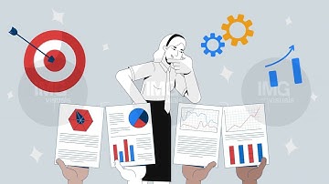 Data-driven decision making and business analytics 2D animation concept