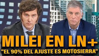 MILEI HABLÓ DE LA ACTUALIDAD ARGENTINA: 'EL 90% DEL AJUSTE ES MOTOSIERRA'