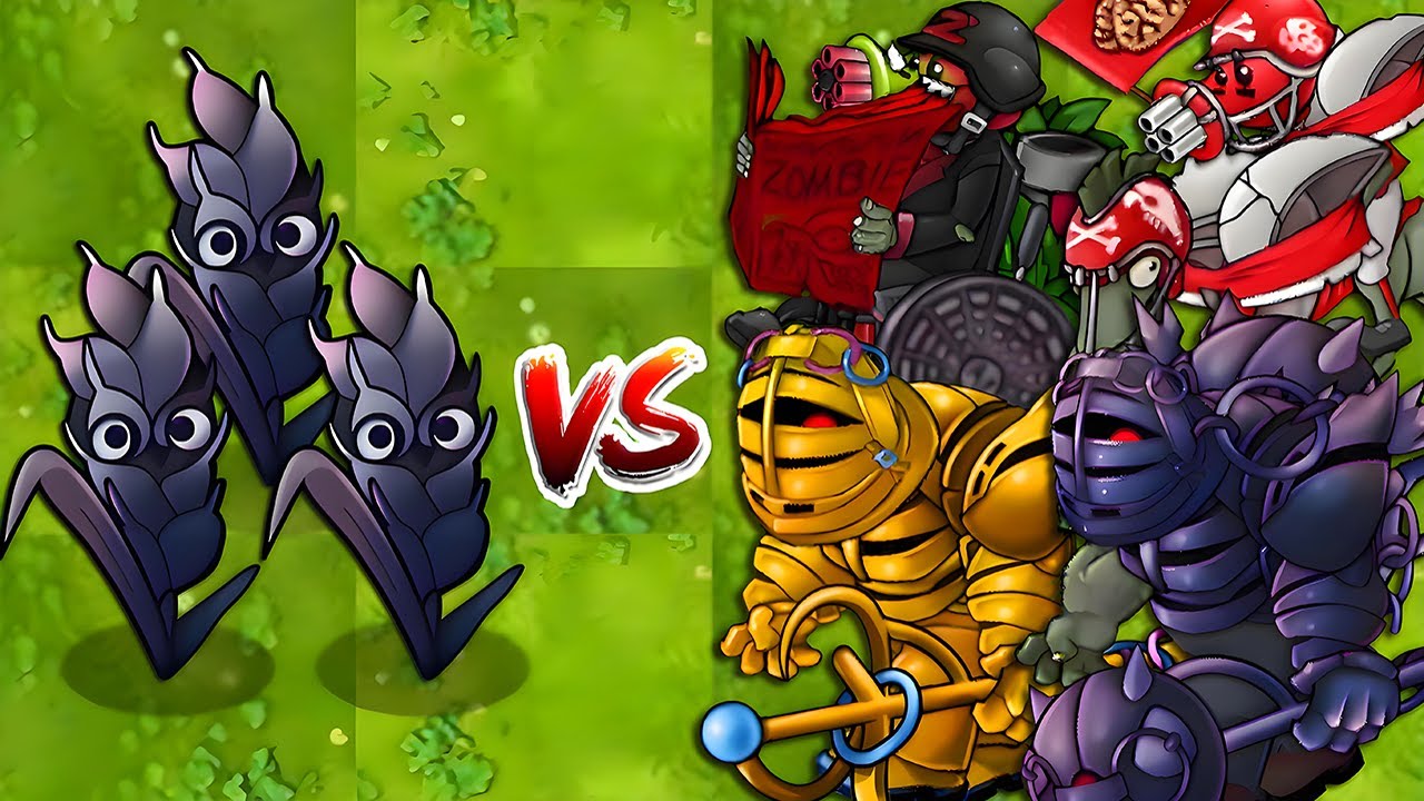 PVZ Fusion 3.3 Challenge - 3 Obsidian Barley vs All Zombies x50 - Who Will Win?