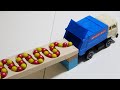 Marble Run Race ☆ HABA Slope, Dump Truck & Garbage Truck # 24