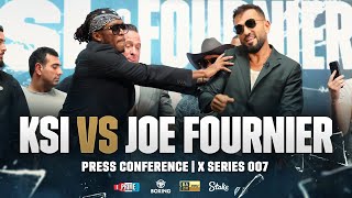 KSI THROWS MONEY at Joe Fournier in heated press conference | X Series 007