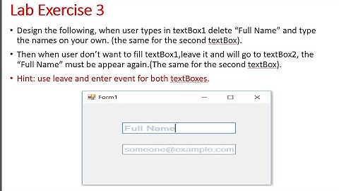 C# TextBox Placeholder | Enter & Leave Events Explained