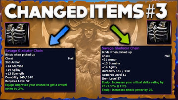 High Level Items that get Changed in Burning Crusade Classic Pre Patch