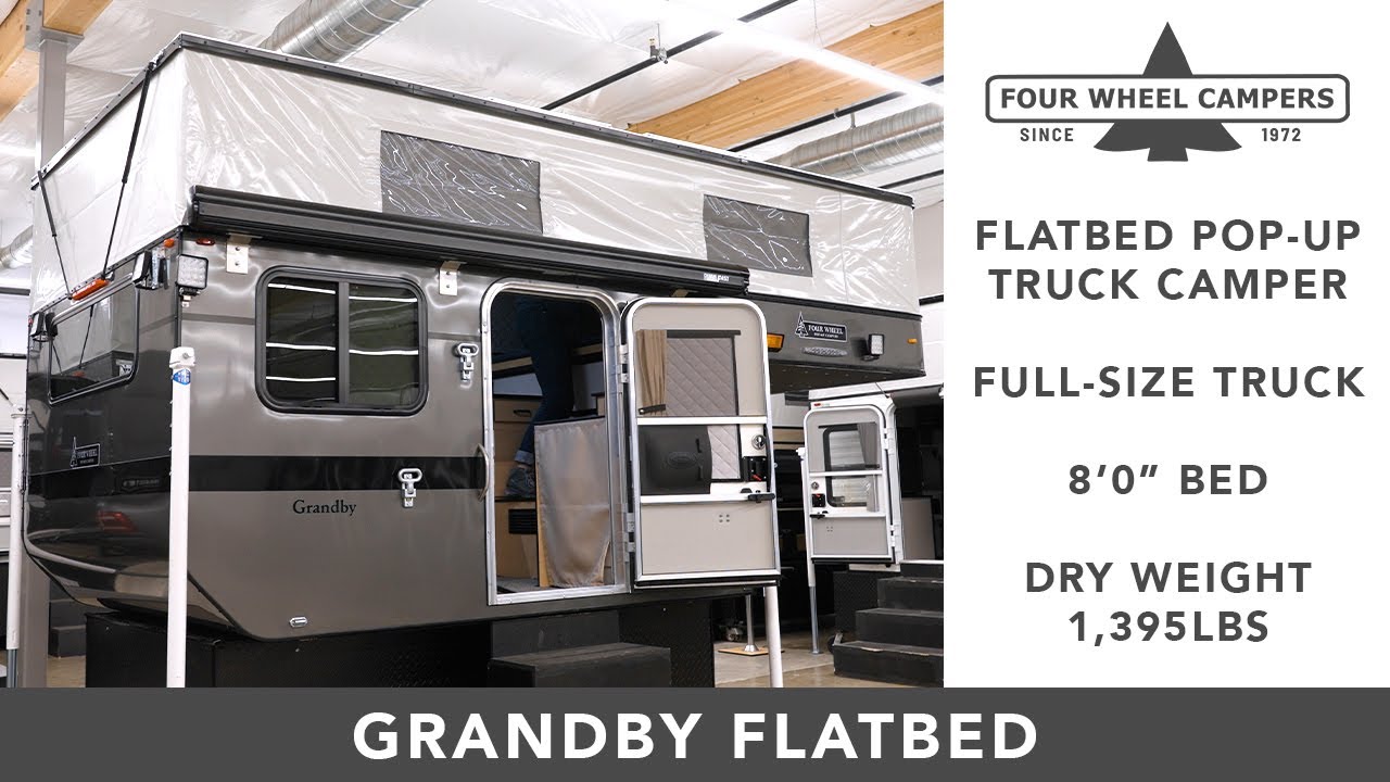 Four Wheel Camper Tour - Grandby Flatbed Truck Camper 2023 - YouTube