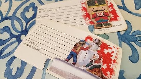 Craft with Me - Christmas Ephemera using up bits and pieces - Guest Checks, Rolodex Cards, Postcards
