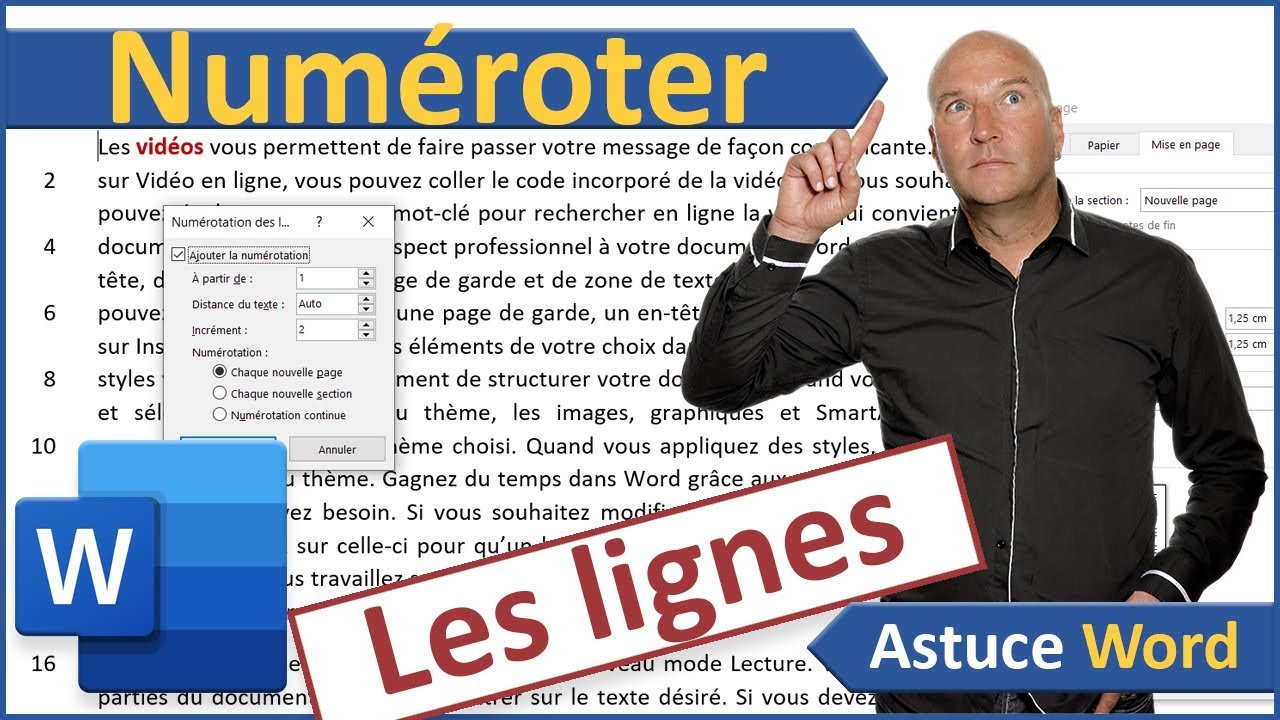 Demarrer Numérotation De Ligne Apres Page De Garde Numérotation des lignes d'un document Word - YouTube