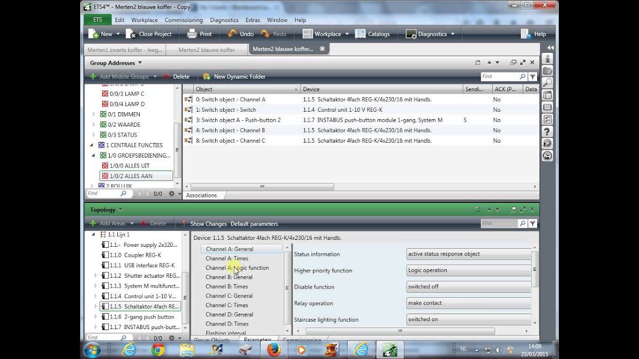 KNX ETS4 Logische functie - YouTube