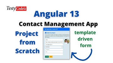 Angular 13 Contact management Project, Add Details Using template form in angular with Testy Codeiz