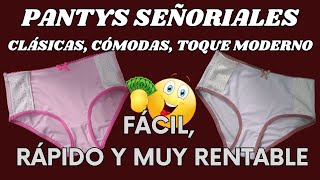 Cómo hacerPanty de Damas Señorial Calzón ClásicoPaso a PasoMolde Gratis FácilRápido muy Rentable