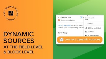 How to use dynamic sources to display metaobjects in your Shopify theme sections | Shopify sections