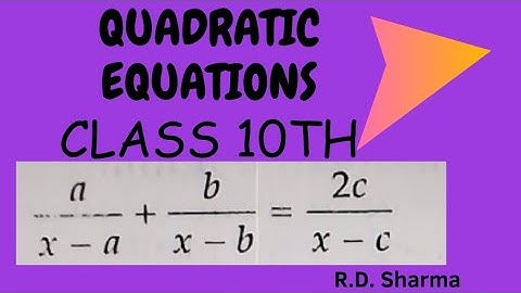 Solve by Factorization Method.              a/(x-a)+b/(x-b)=2c/(x-c)