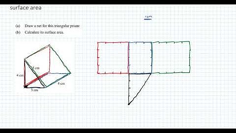 Finding the Net and Surface Area of a Triangular Prism