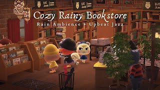 Cozy Rainy Bookstore 📚 1 Hour Upbeat Smooth Jazz Music No Ads | Studying Music | Work Aid 🎧