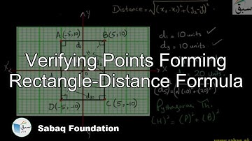 Verifying Points Forming Rectangle-Distance Formula, Math Lecture | Sabaq.pk