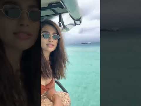Pooja Hegde chilling at beach || #poojahegde #maldives #celebrityclips #hotactress #bikini #hotface